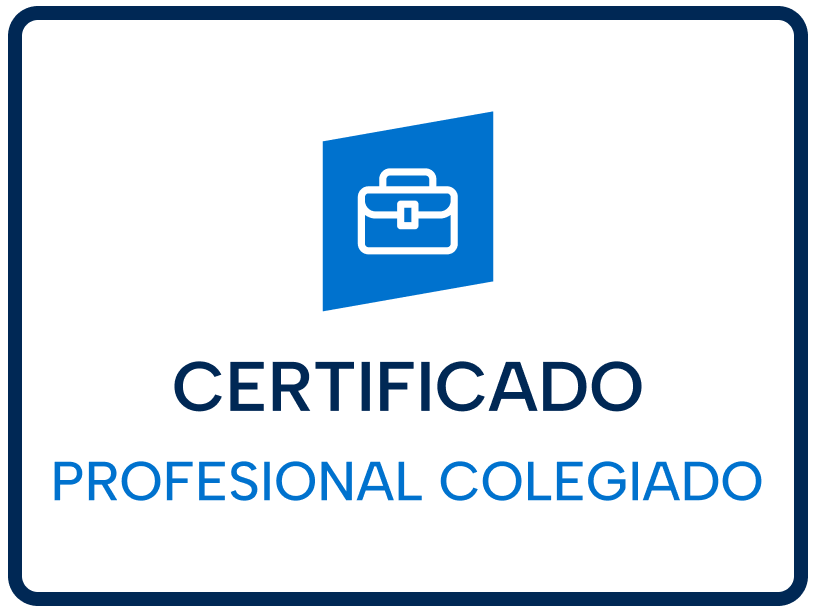 Certificado de profesional colegiado